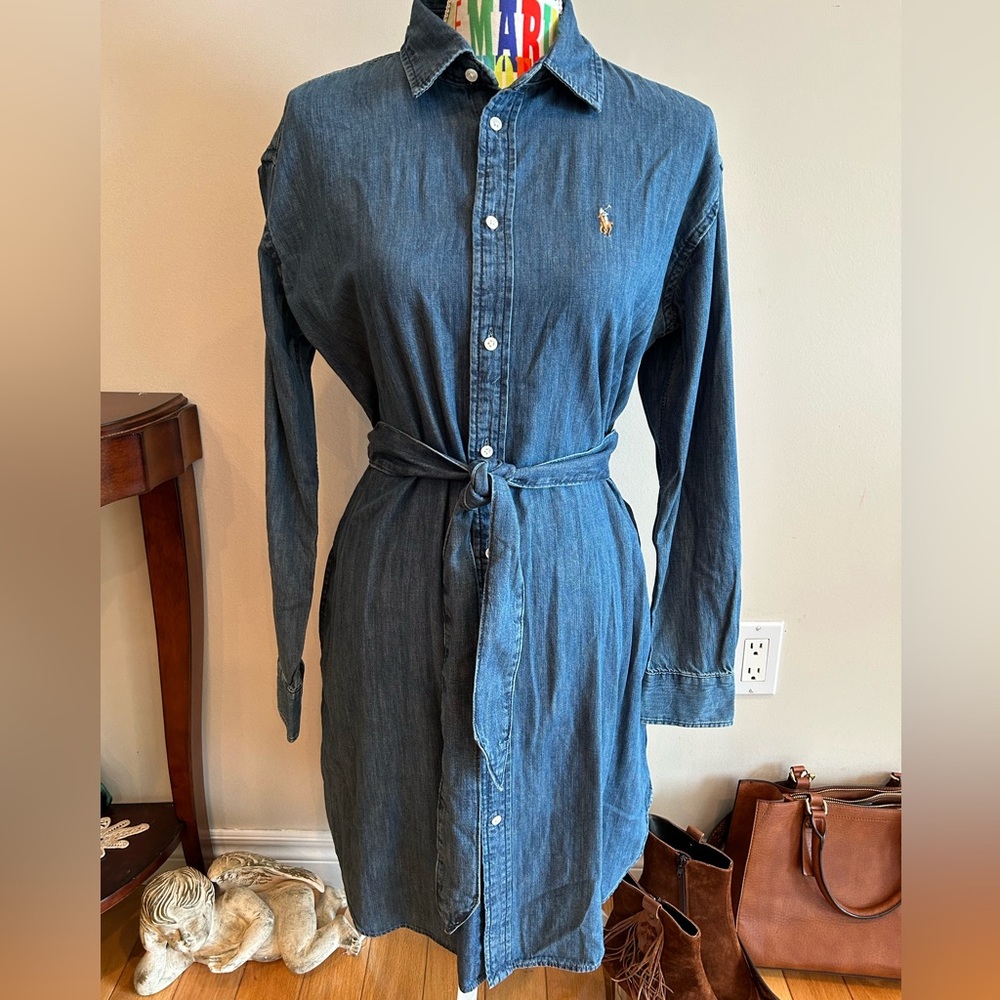 Polo by Ralph Lauren Indigo Denim Long-Sleeve Shirt Dress